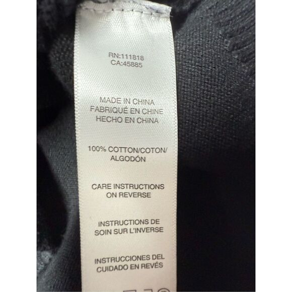 Michael Kors 1/4 Zip Long Sleeve Pullover Sweater Men' Black Cotton Stretch Sz L - Picture 7 of 9